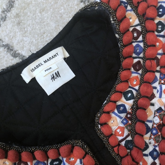 ISABEL MARANT X H&M Print Boho Beaded Jacket 4 - Picture 7 of 8